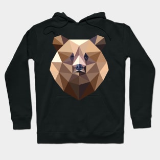 Brown Bear Polygonal Portrait Of A Wild Bear Edit Hoodie